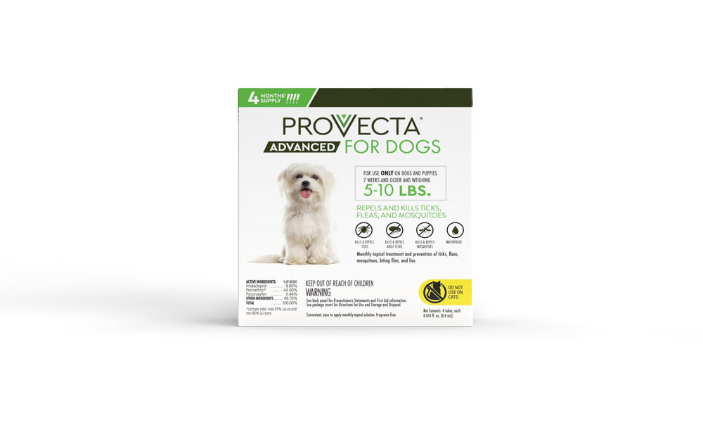Provecta aborda todas las etapas de pulgas y garrapatas para mayor cobertura.