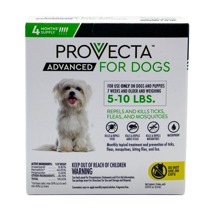 Provecta frasco de aplicación para perros pequeños, uso seguro.