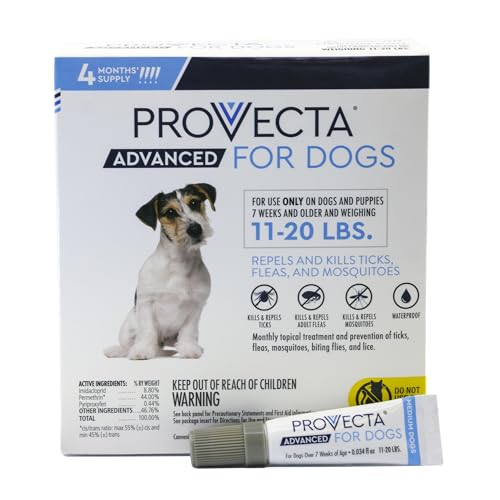 Provecta Advanced para perros: repeler garrapatas y mosquitos tras la aplicación.