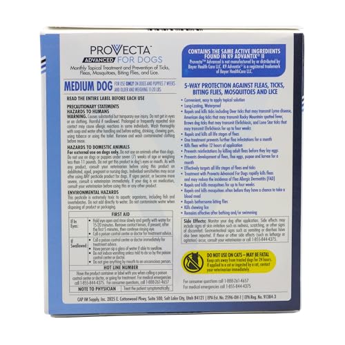 Provecta Advanced para perros: control de pulgas eficaz en cada tratamiento.