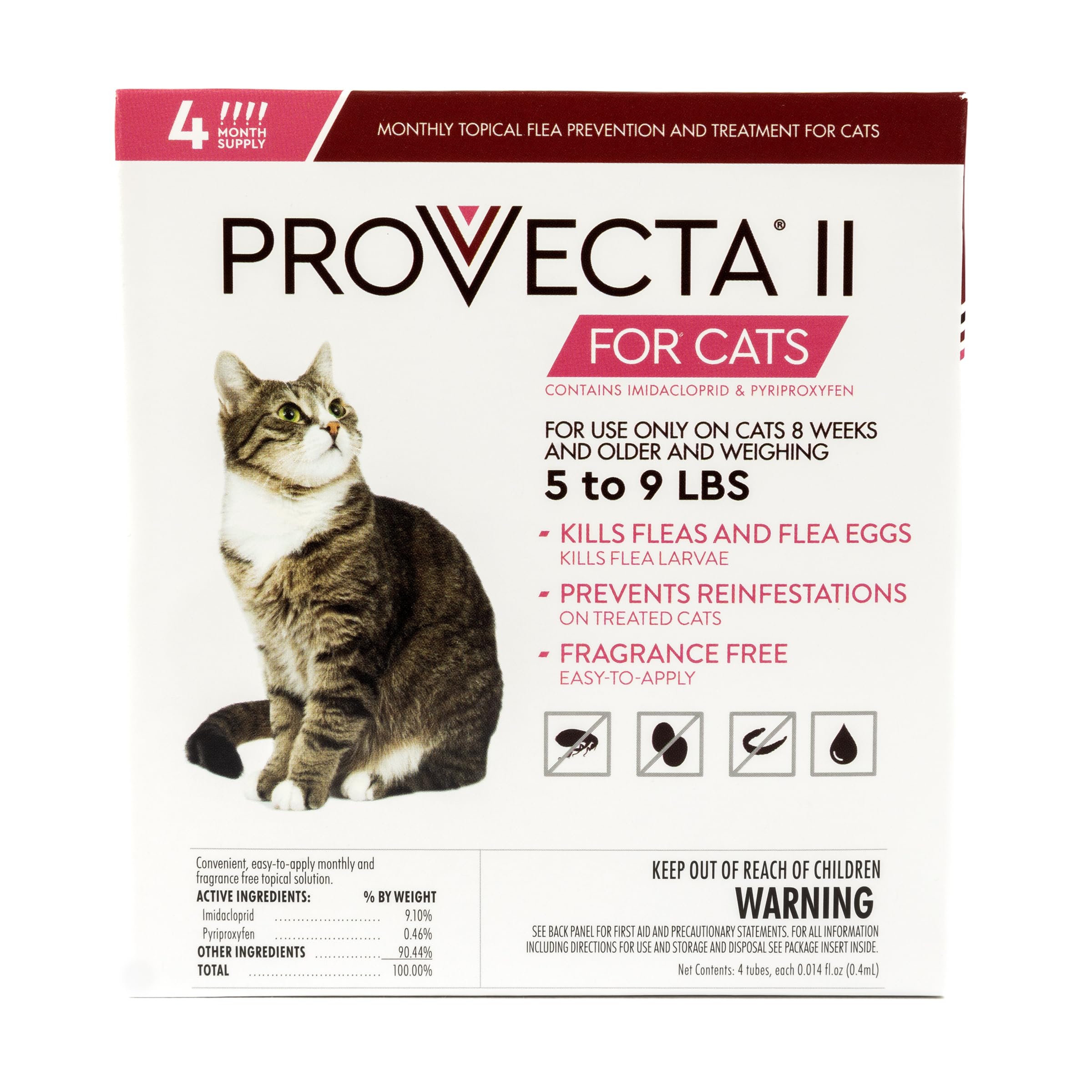 PROVECTA II botella de aplicación para gatos, tratamiento de pulgas.