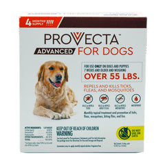 Provecta para perros grandes: aplicación tópica en la piel de perros grandes para prevención de pulgas y garratas.