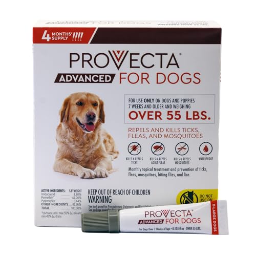 Provecta repele mosquitos en perros grandes durante la temporada.