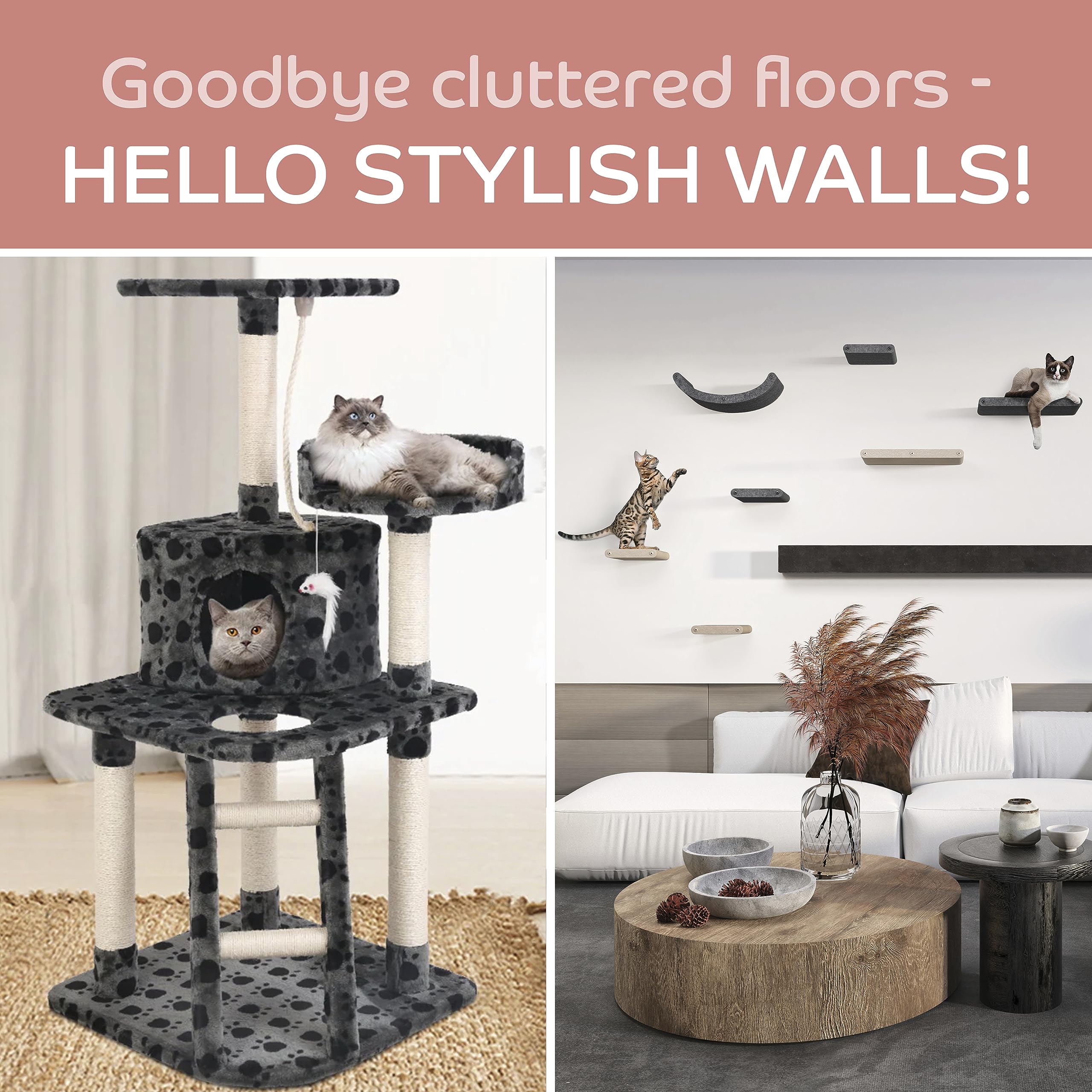 Pryde Pets sistema de pared estable: permite trepar y explorar con seguridad.