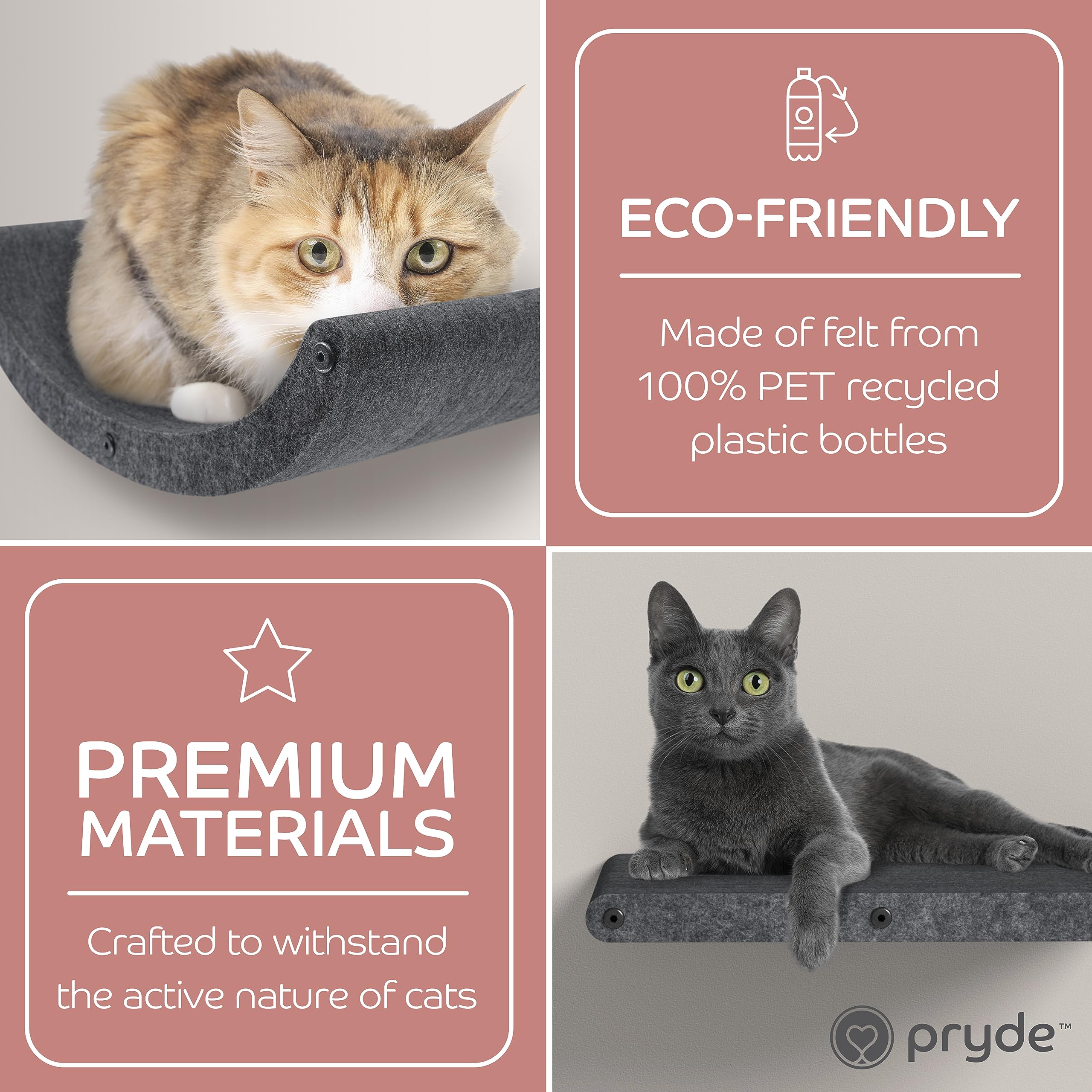 Pryde Pets uso en interiores: ideal para gatos activos y curiosos.