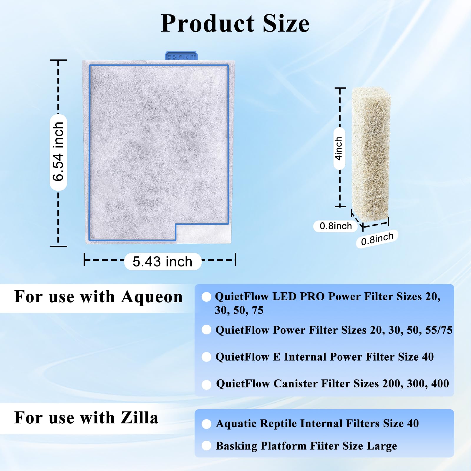 Pryitier pads reductores de amoníaco para QuietFlow y agua limpia