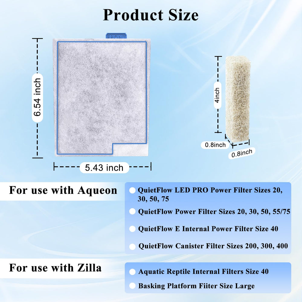 Pryitier pads reductores de amoníaco para QuietFlow y agua limpia
