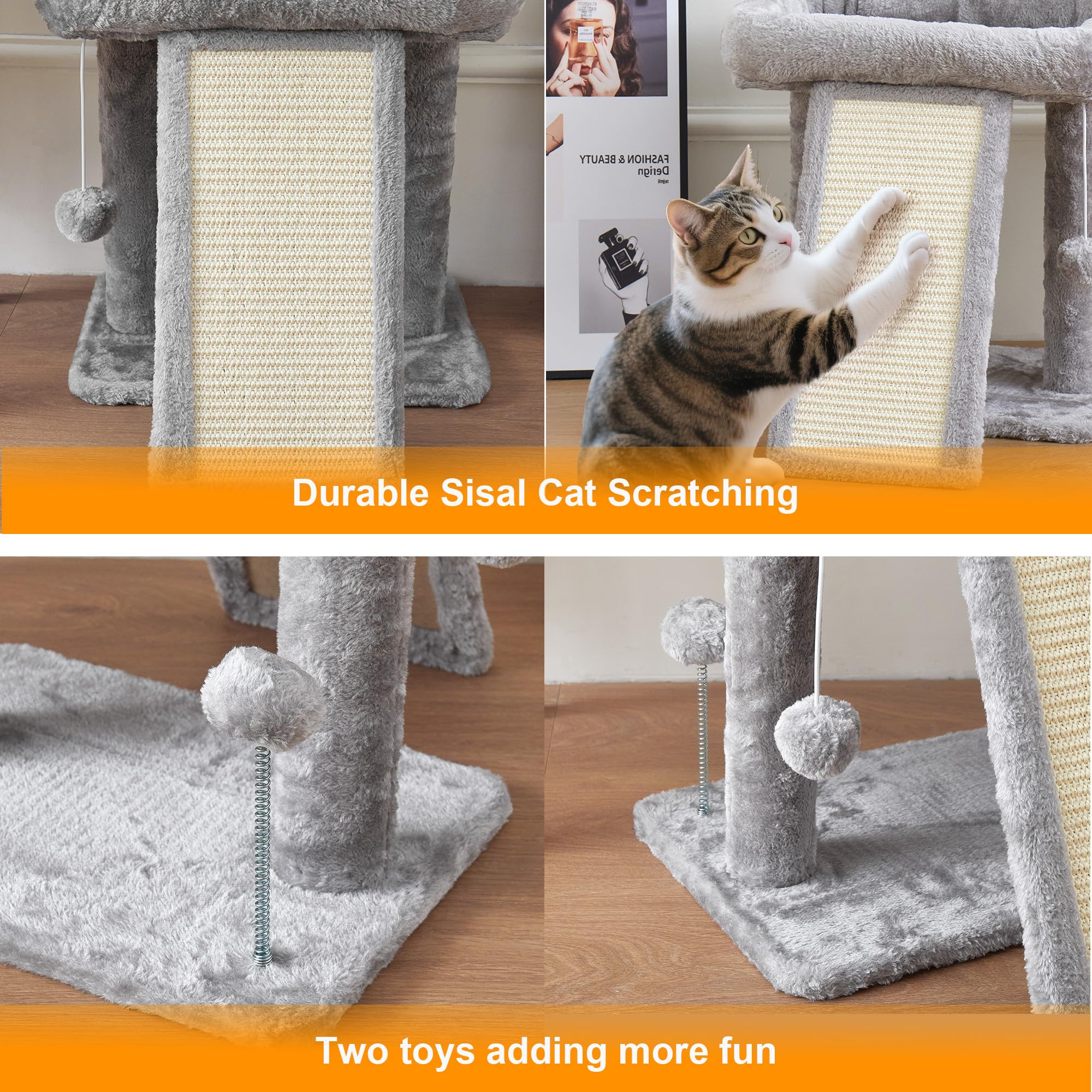 Psicway torre para gatos en interiores con diseño compacto