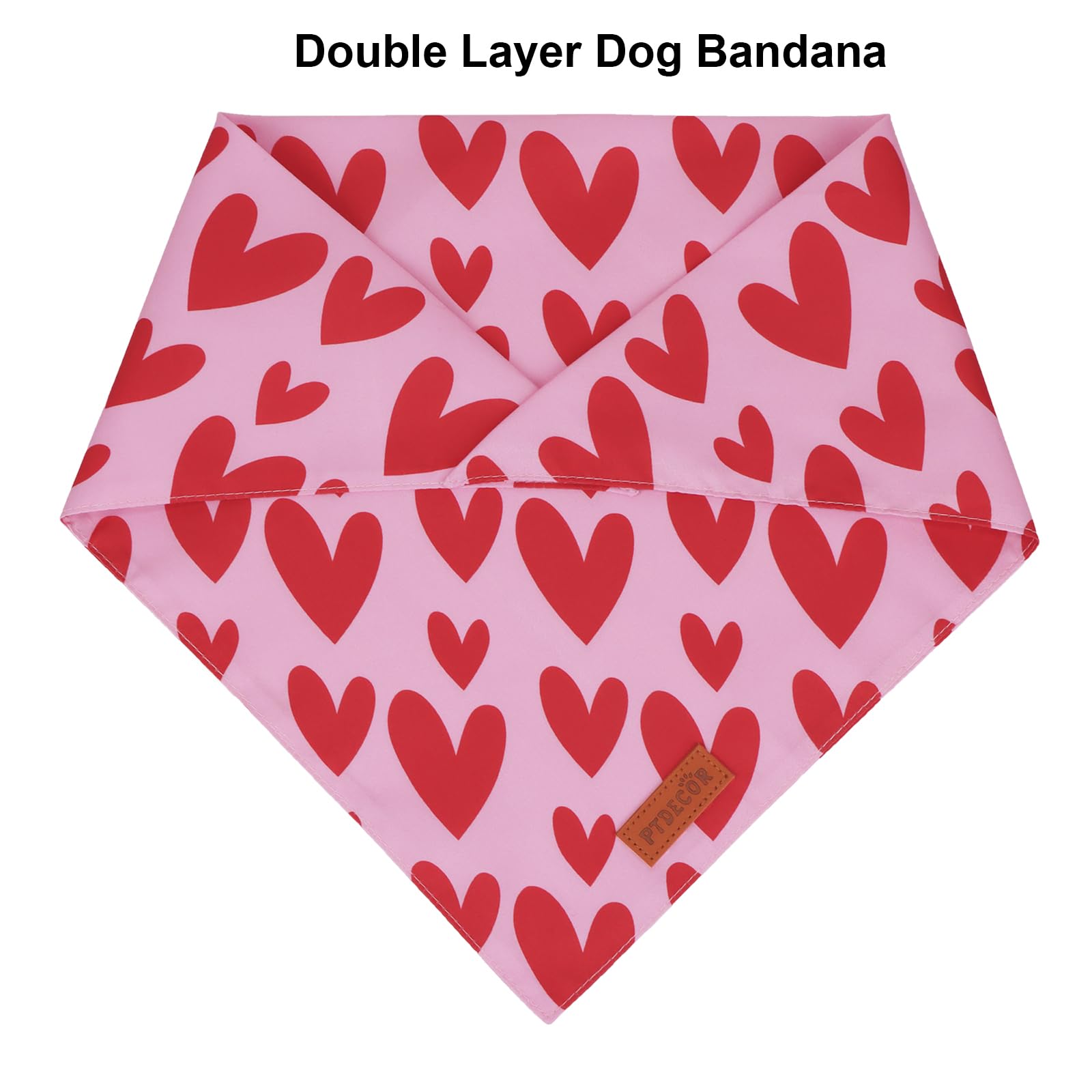 PTDECOR conjunto de dos bandanas, dos estilos festivos para perros.