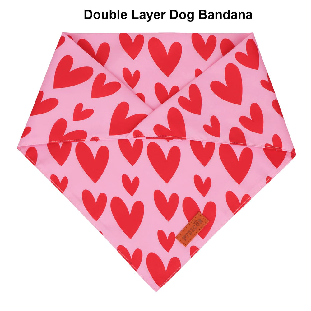 PTDECOR conjunto de dos bandanas, dos estilos festivos para perros.