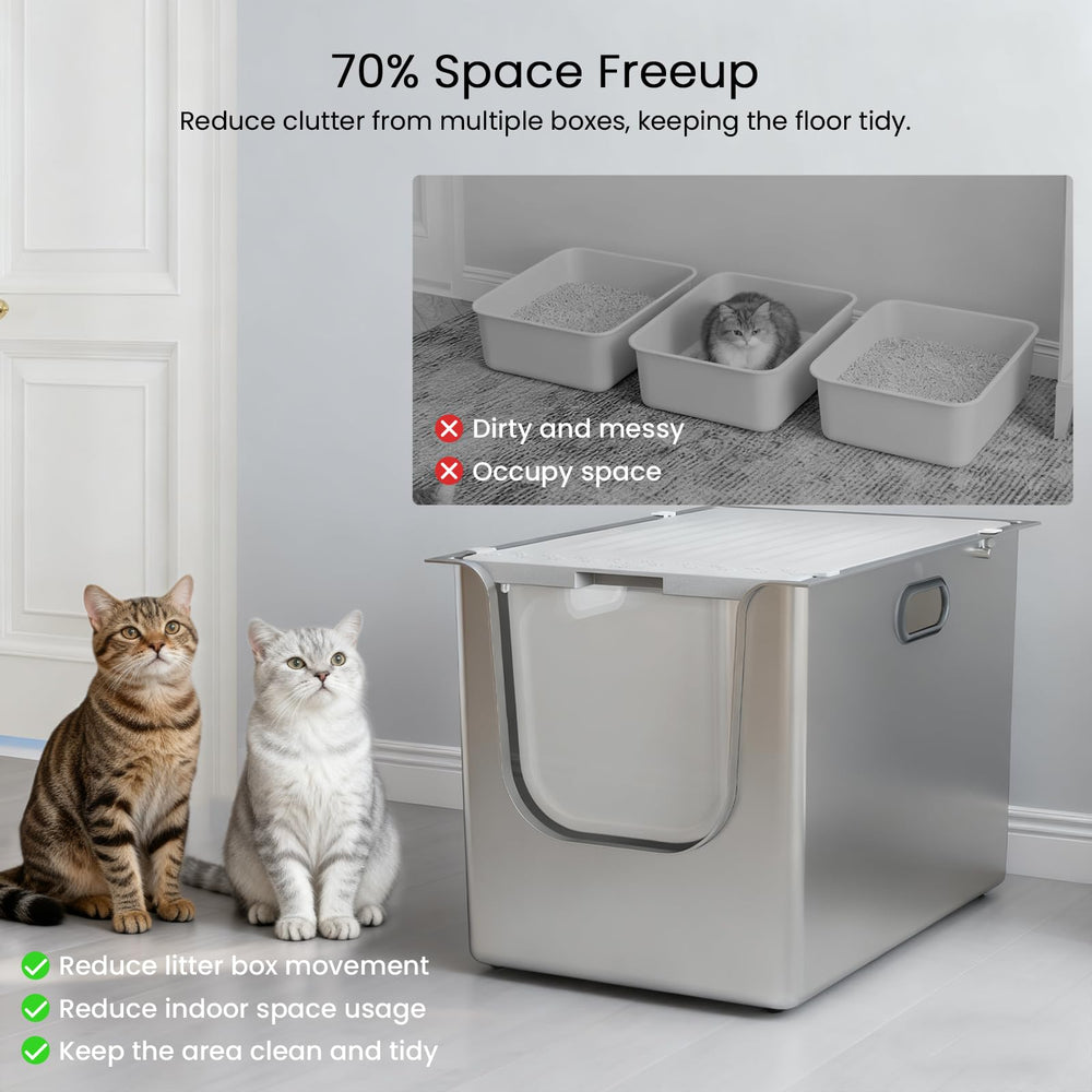 PTFFF caja de arena adecuada para hogares con varias mascotas.