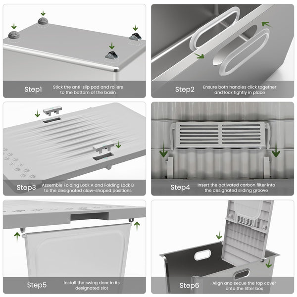 PTFFF tapa separable para mantener la limpieza y facilitar el vaciado.