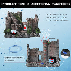 PTFJZ castillo acuario base-plana: base estable para el fondo del tanque