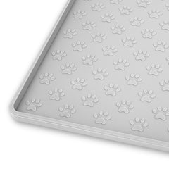 Alfombrilla Ptlom para alimentación de perro sin deslizamiento, evita derrames.