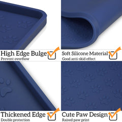 Ptlom alfombrilla silicona bordes-anti-derrame evita salpicaduras alrededor del cuenco