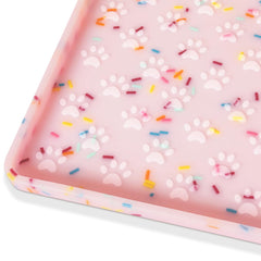 Ptlom alfombrilla anti-deslizante con bordes elevados para perros; mantiene la comida estable.