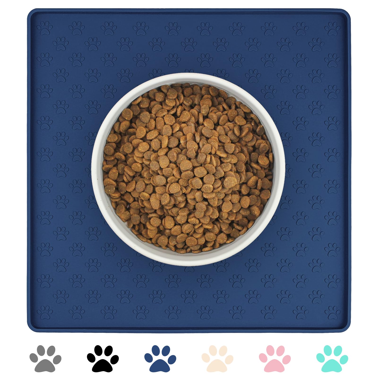 Ptlom alfombrilla de silicona para perros y gatos, anti desbordes, mantiene el suelo limpio.