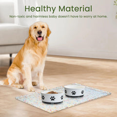 Ptlom bandeja de alimentación de silicona grande, apta para perros y gatos grandes