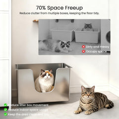 Ptlom entrada baja facilita acceso para gatos grandes y pequeños