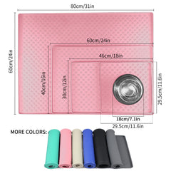 Protección del suelo con mantel Ptlom durante las comidas