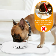 Ptlom placemat con borde alto blanco contiene derrames y evita desorden