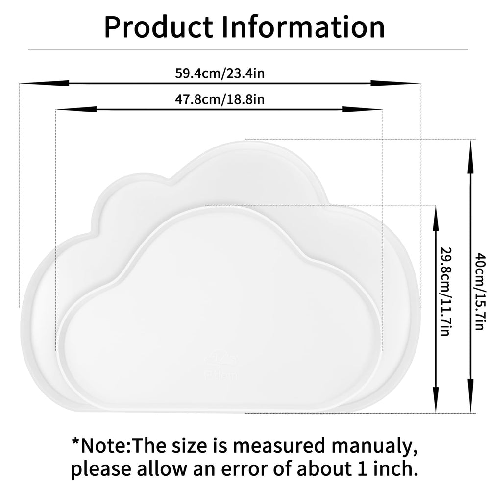 Ptlom placemat impermeable blanco mantiene seco el área de comida