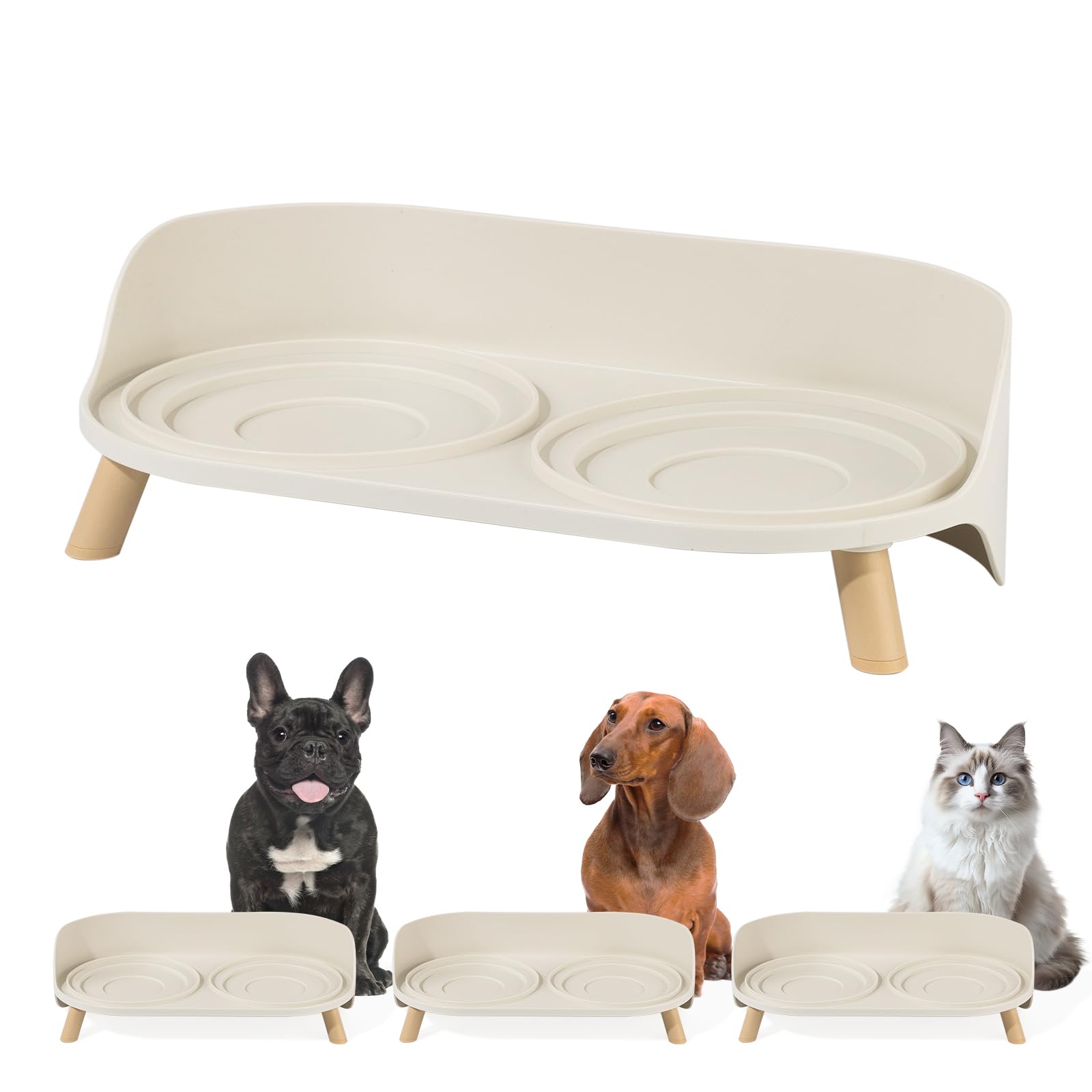 PTOBER soporte elevado para comederos perros y gatos mejora la postura durante la comida