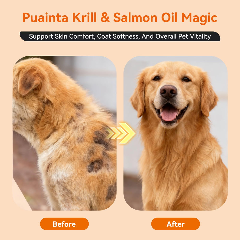 PUAINTA ingredientes naturales: salmón salvaje y krill antártico.