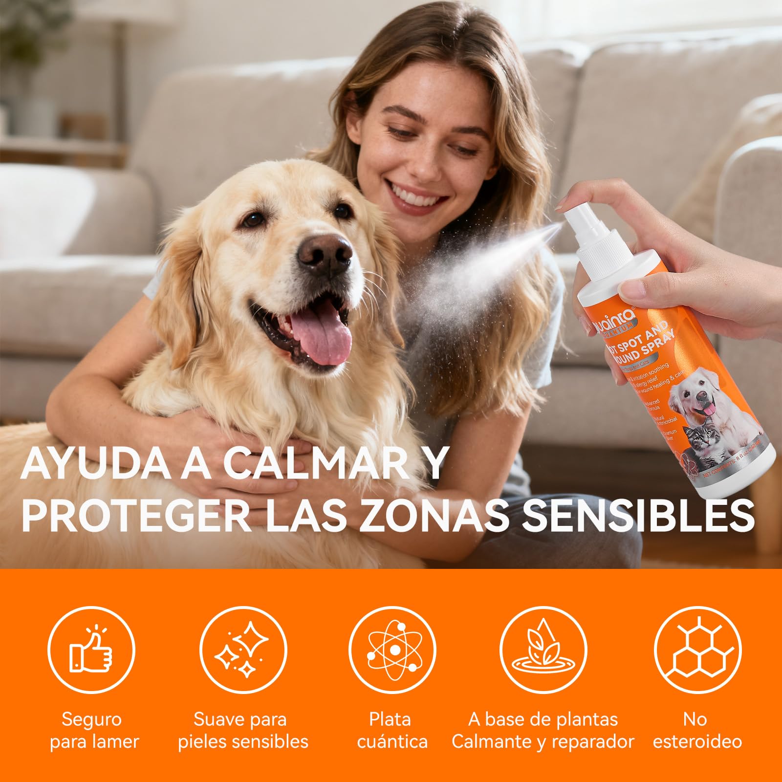 Aplicación manual de Puainta para zonas sensibles de la piel de tu mascota