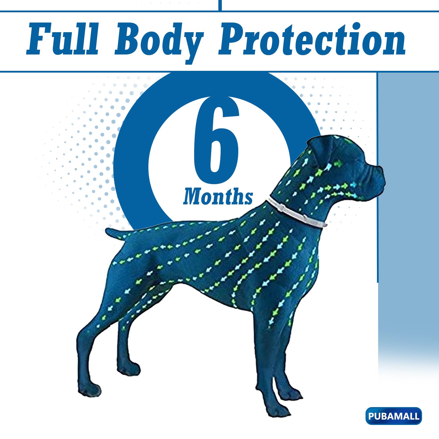 PUBAMALL collar ajustable para perros, talla única y cómodo.