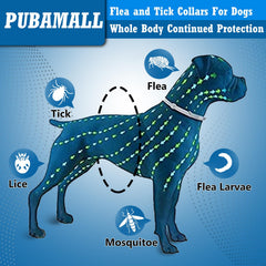 PUBAMALL collar para perros, 12 meses de protección, conjunto de dos.