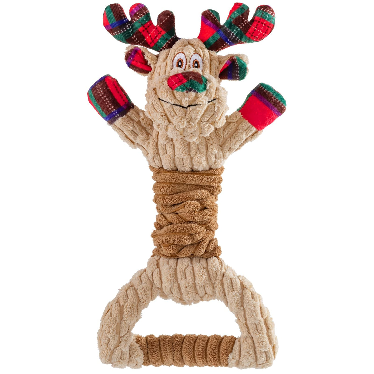 Pubialo juguete navideño para perros con ladrido, ideal para juego y estimulación.