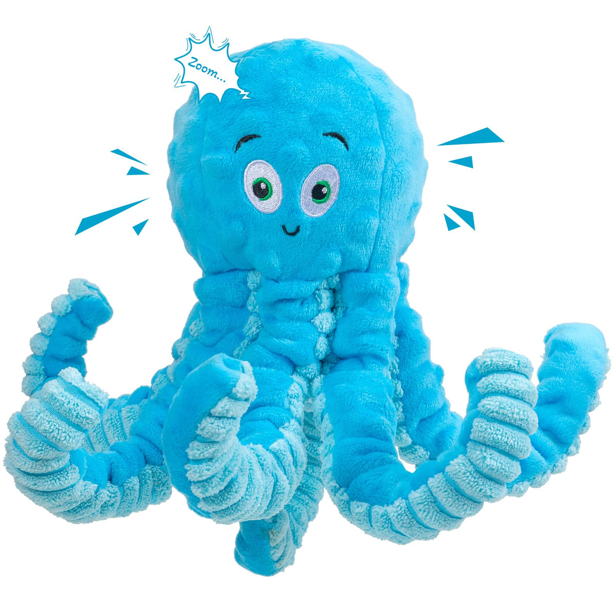 Pubialo Juguete pulpo chirriante: ideal para juego interactivo y masticación segura.