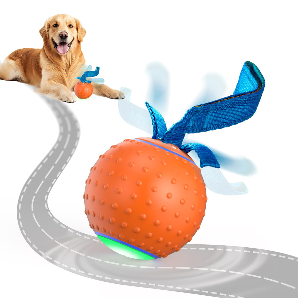Pubialo Pelota interactiva para perros con rueda eléctrica, ideal para juego activo.