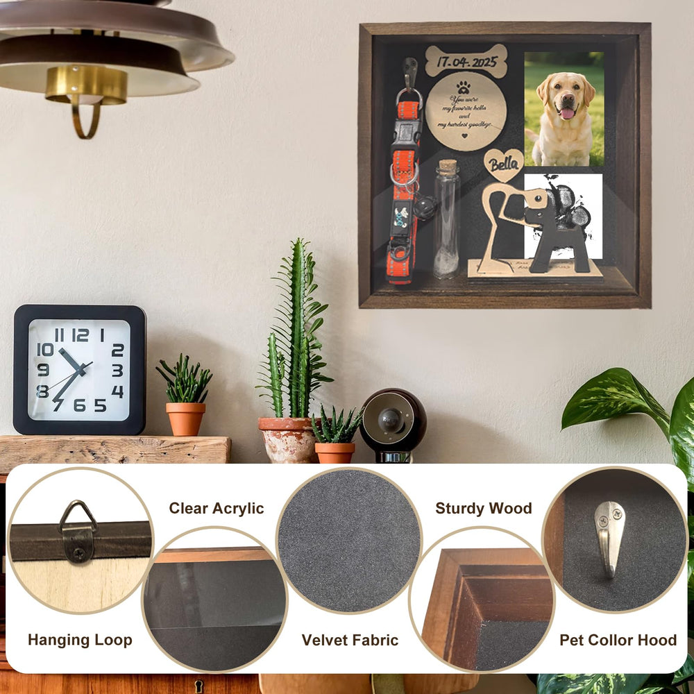 PUDEKO marco de madera vintage con cubierta acrílica para protección y estilo.