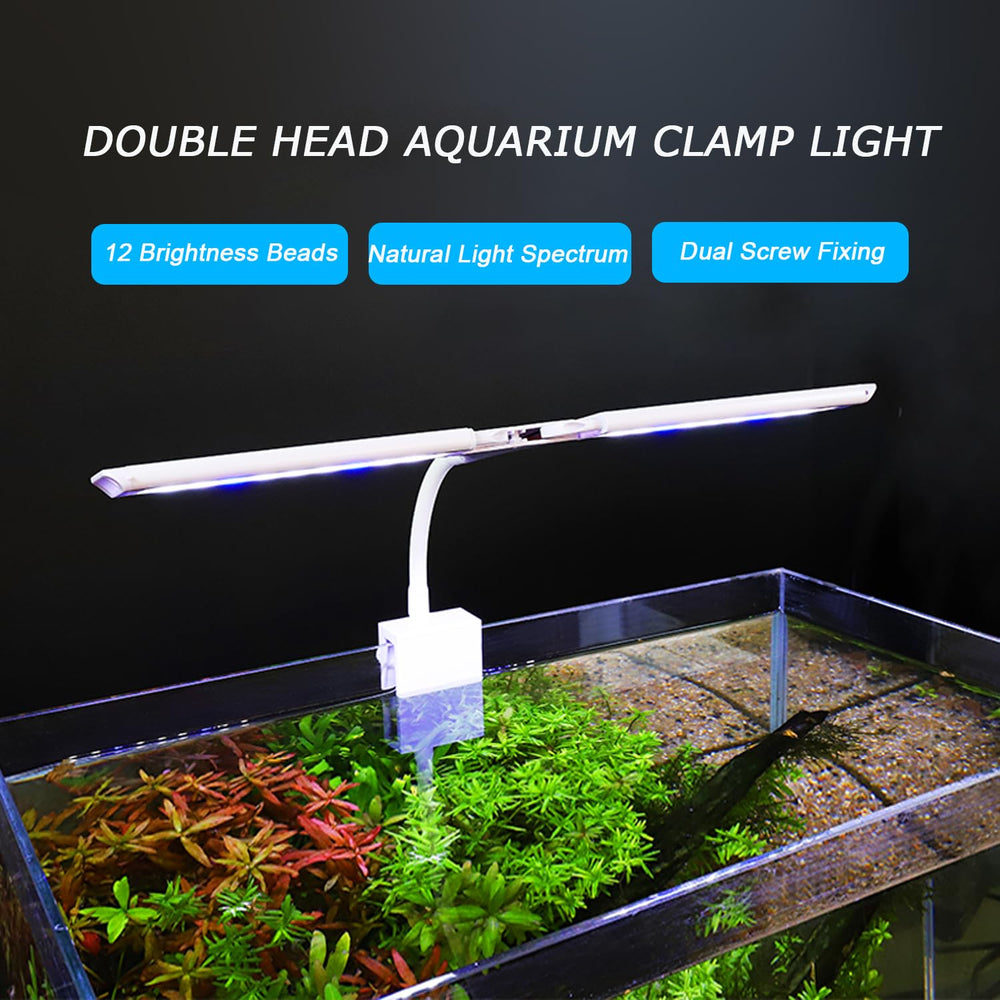 Dos barras de luz PUEUTU para acuario, iluminación uniforme