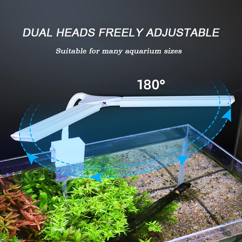 Luz de espectro completo PUEUTU, iluminación natural para acuario