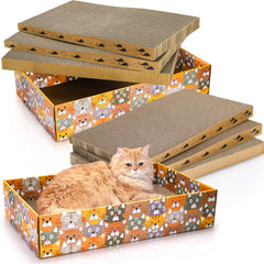 Pumtus cajas rascadoras set 2: descanso amplio para gatos