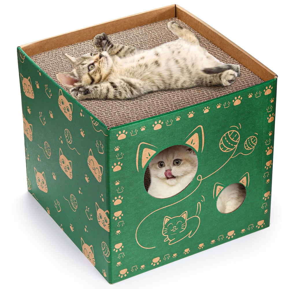 Pumtus casa para gatos, acceso amplio facilita la entrada y salida