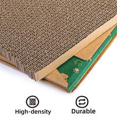 Pumtus caja corrugada con rascadores, ideal para afilar garras sin dañar muebles