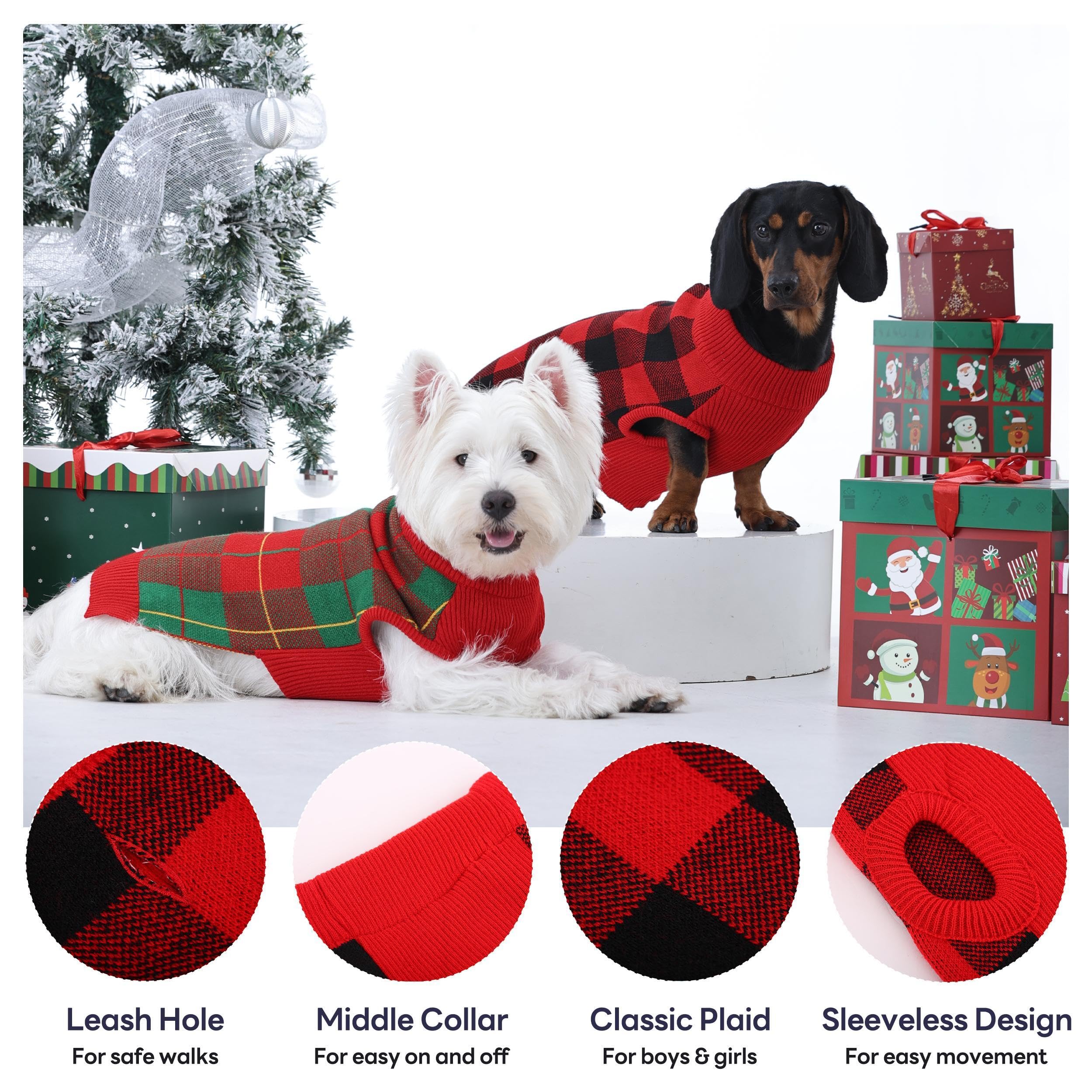 PUMYPOREITY detalle jacquard de punto suave en suéter canino.