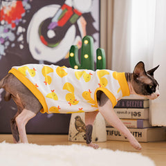 Cuello alto de PUMYPOREITY para Sphynx, mantiene el calor sin limitar movimiento.
