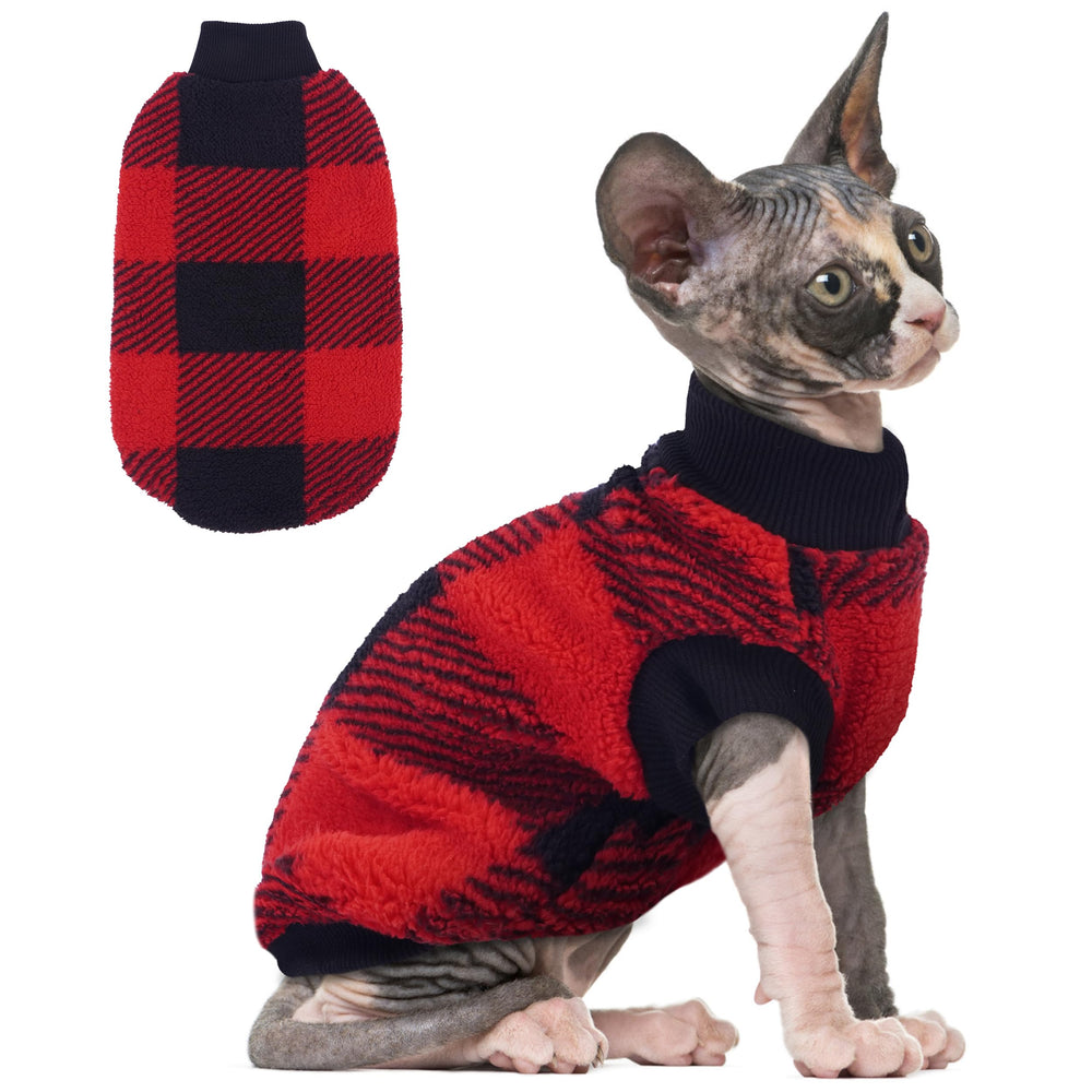 PUMYPOREITY suéter navideño para gato, cálido y suave para descansar.