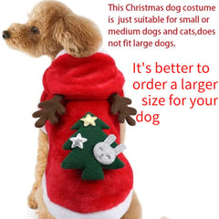 Puoyis disfraz navidad perro diseño 3D, atrae miradas en la fiesta.