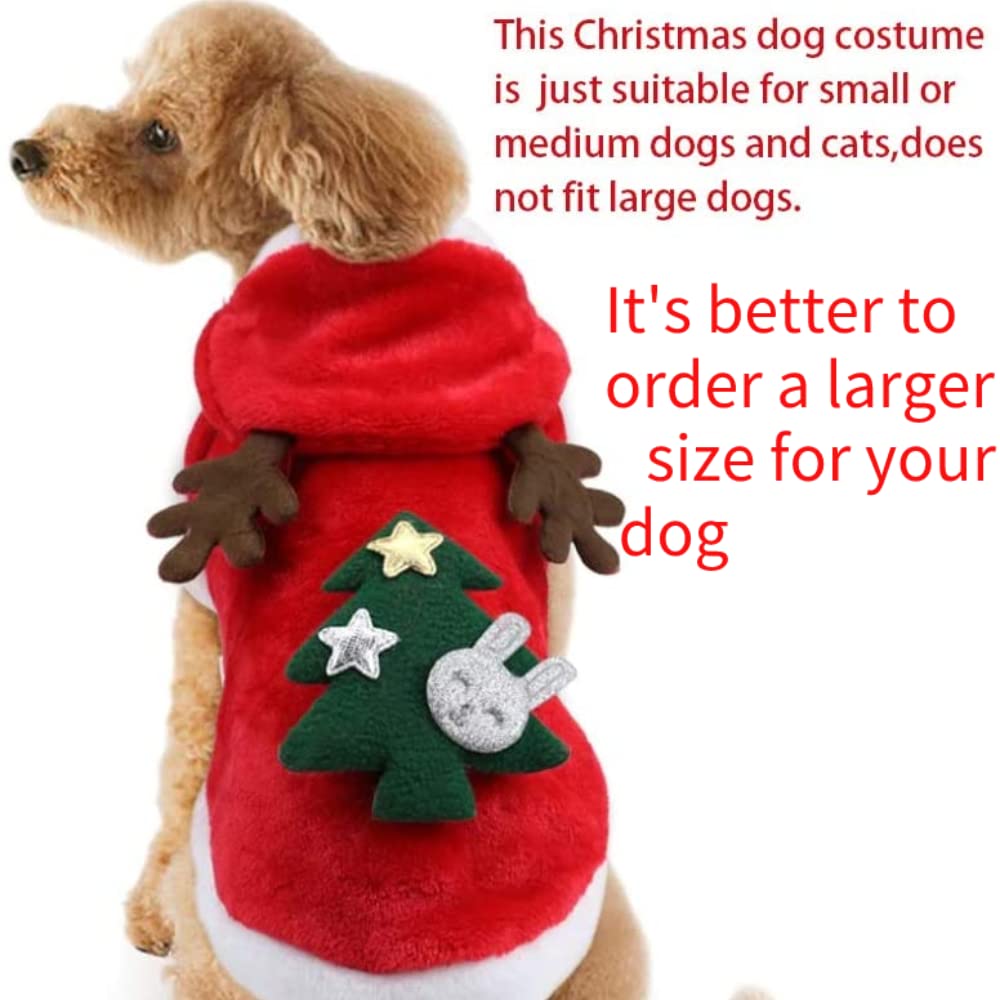 Disfraz Puoyis Navidad para perro grande, abrigo con cierre para vestir con facilidad.