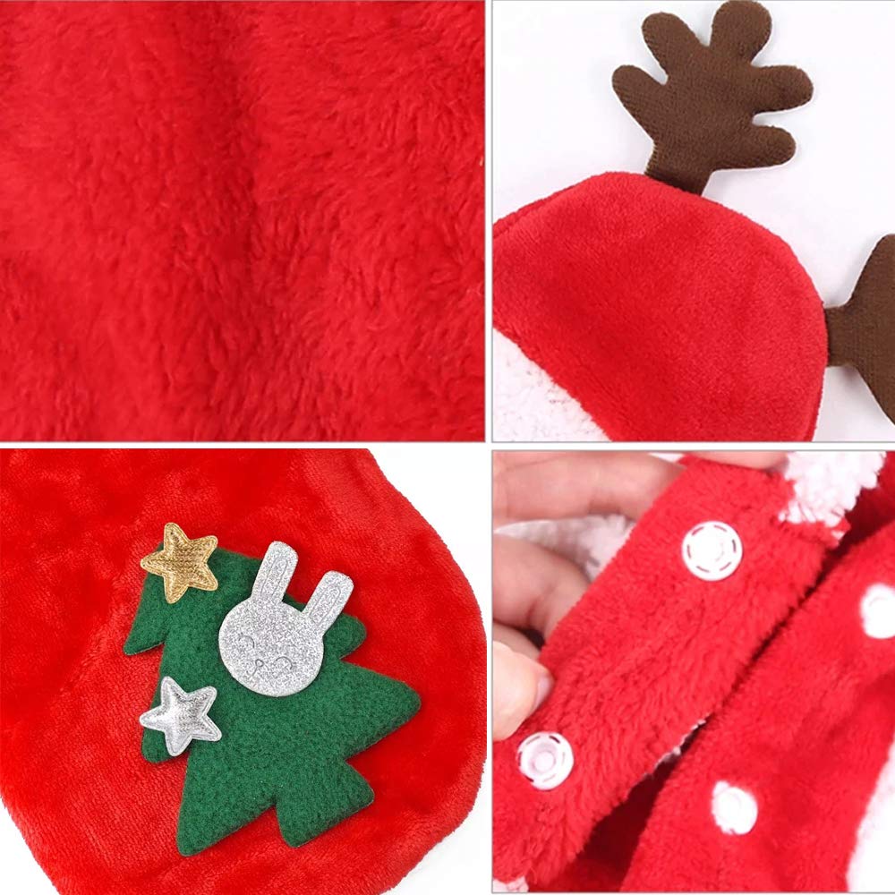 Puoyis disfraz navideño para perro, protege patas y abriga durante caminatas frías.
