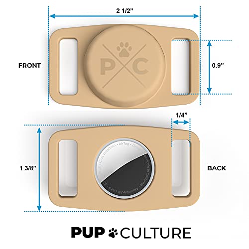Pup Culture AirTag Collar: silicona resistente para uso rudo y diario.