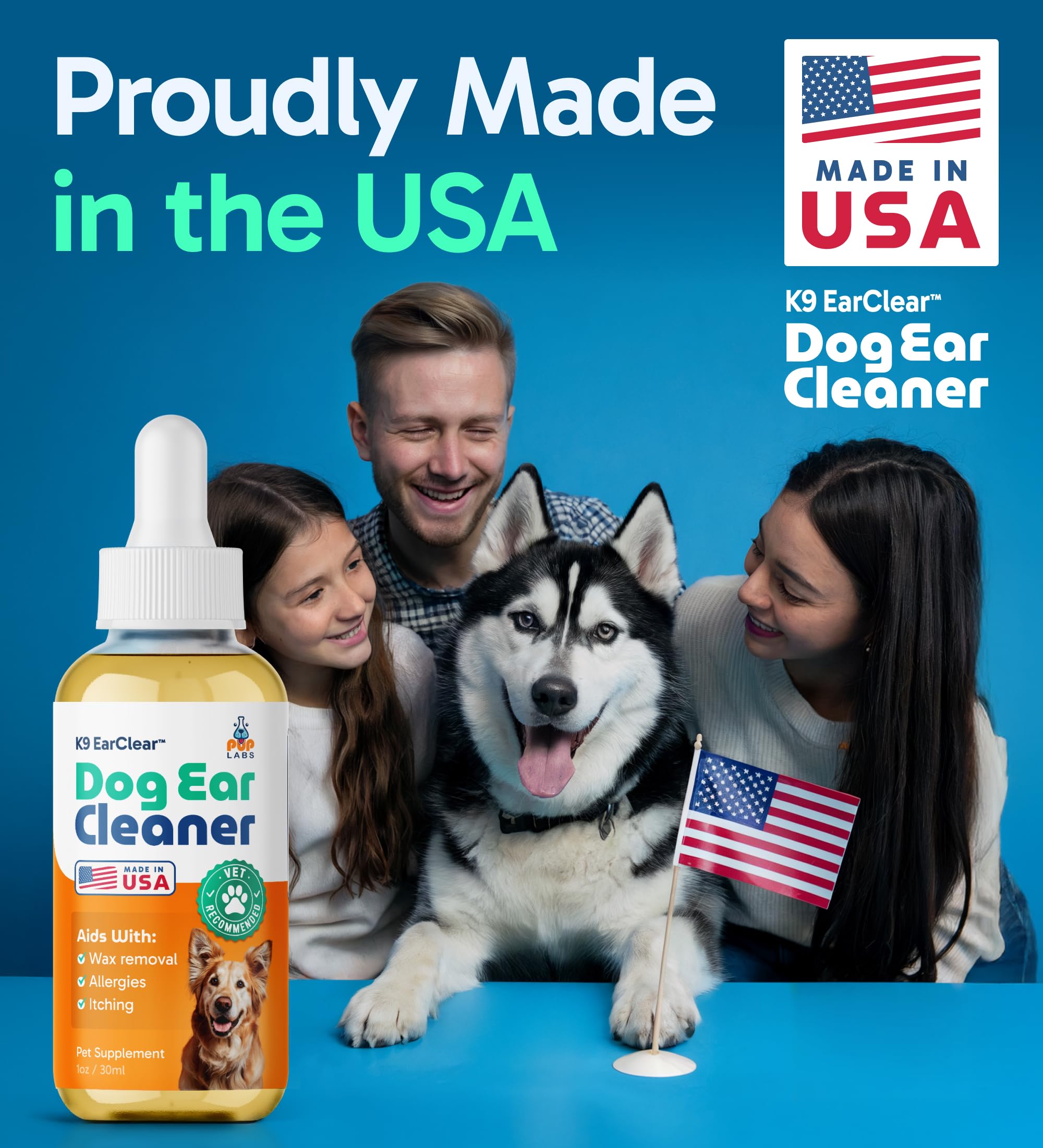 Pup Labs paquete de dos envases, ideal para cuidado regular de oídos