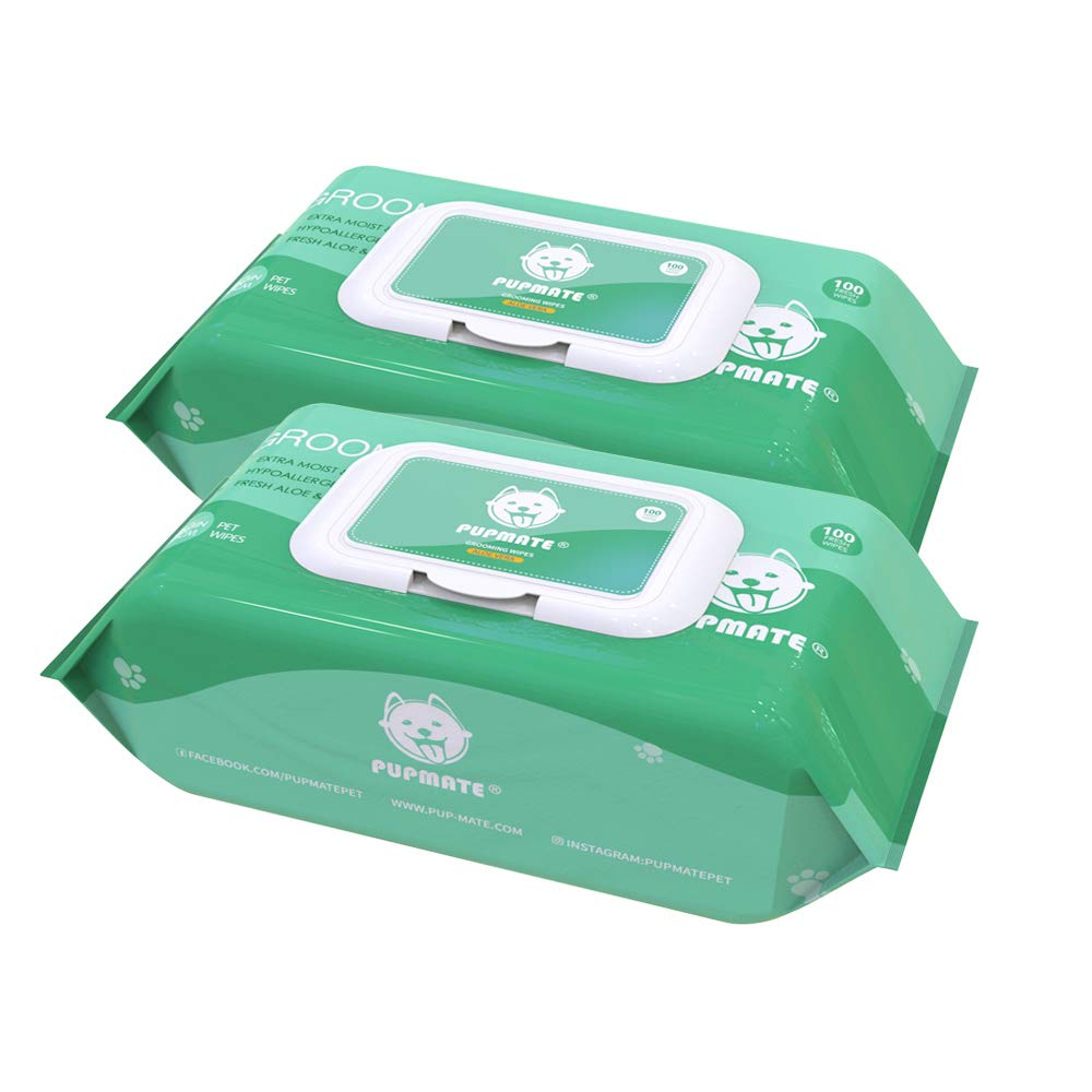 PUPMATE toallitas limpieza general para perros y gatos, higiene rápida y suave.