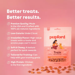 Pupford ingredientes naturales con pollo, opción simple y sabrosa para perros.